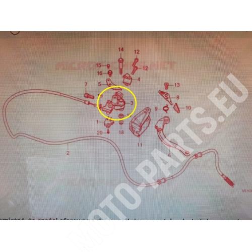 Honda CRF 1000 1100 Africa Uchwyt hamulca postojowego DCT 53172-MJP-G80